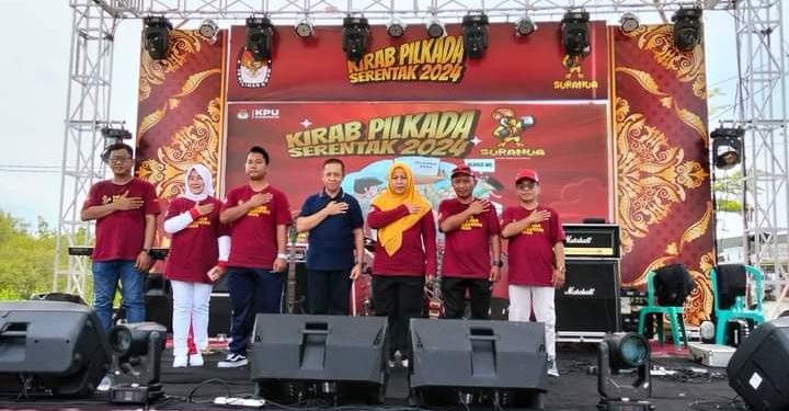 Usung Jargon 5 Menit Untuk 5 Tahun, KPU Pohuwato Gelar Kirab Serentak Pilkada 2024