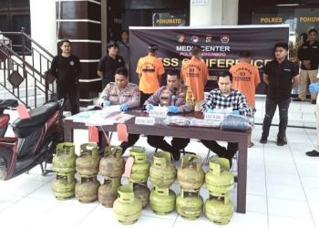 15 Tabung Gas dan 1 Unit Motor Hasil Curian di Amankan Polres Pohuwato